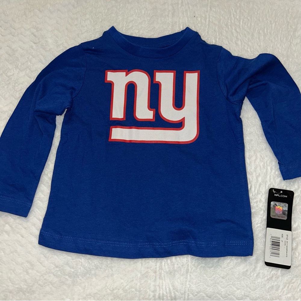 NY Giants NFL Unisex Boys or Girls Toddler Long Sleeve T - Shirt NWT